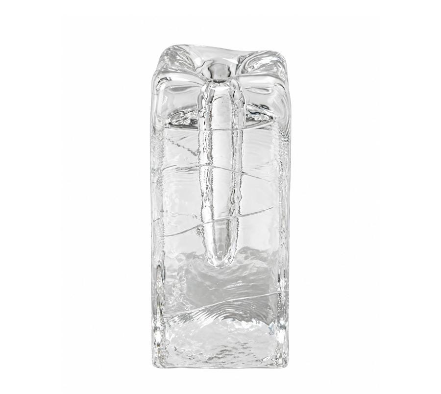 Vintage Textured Ice Glass Bud Vase