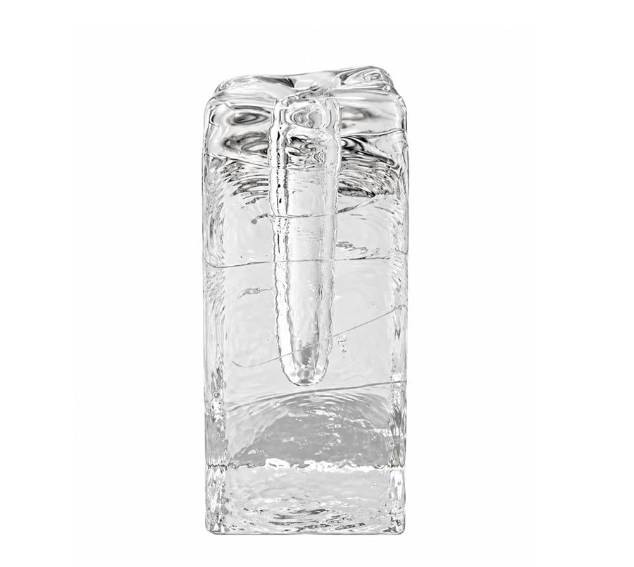 Vintage Textured Ice Glass Bud Vase