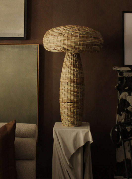 Seagrass Mushroom Table Lamps
